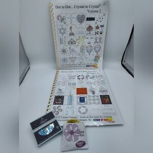 Dot to Dot Crystal to Crystal Pattern Books Vol 2 & 3 + Bonus